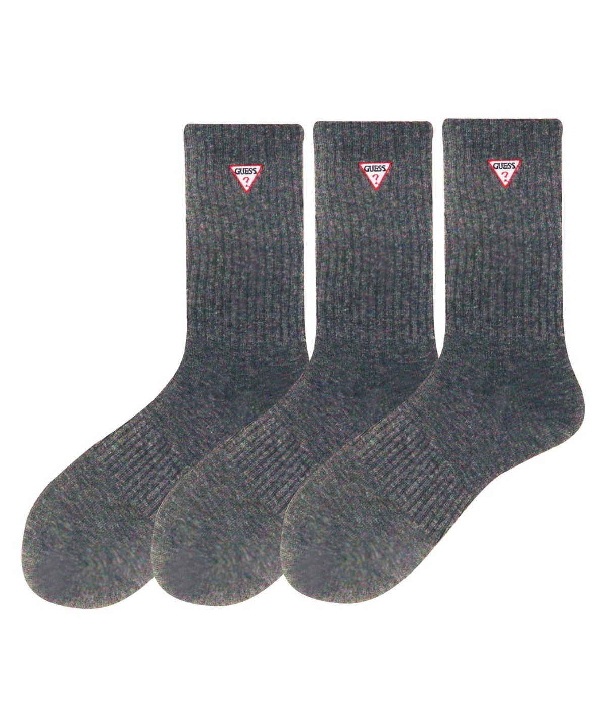 게스 양말(GUESS SOCKS) 로고자수 슬림 장목 3족