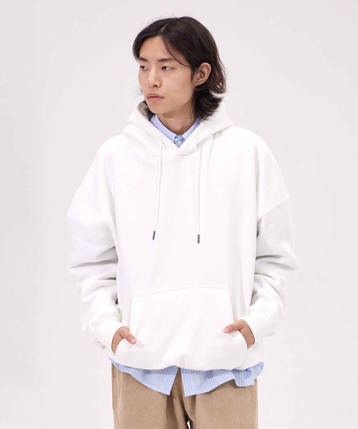 메이킷투(MAKEITTO) 루즈핏 플레인 후디_4컬러