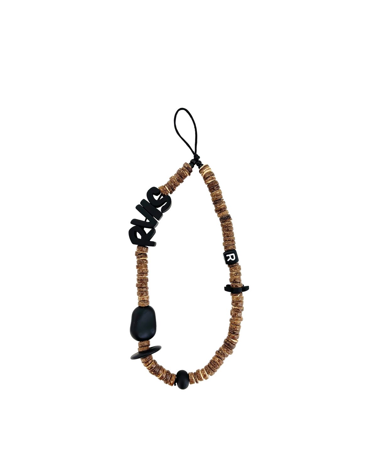 르브아시스(REVOIRSIS) nature beads phone strap coconut brown