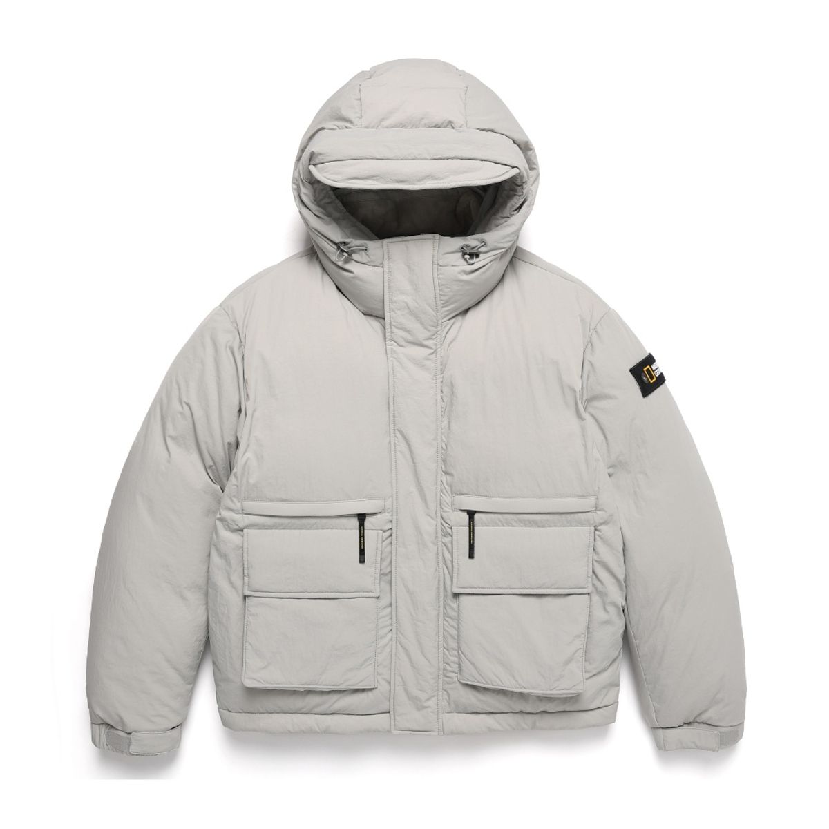내셔널지오그래픽(NATIONALGEOGRAPHIC) N244UDW100 쿠온 아웃포켓 구스 다운 점퍼 ICE GREY