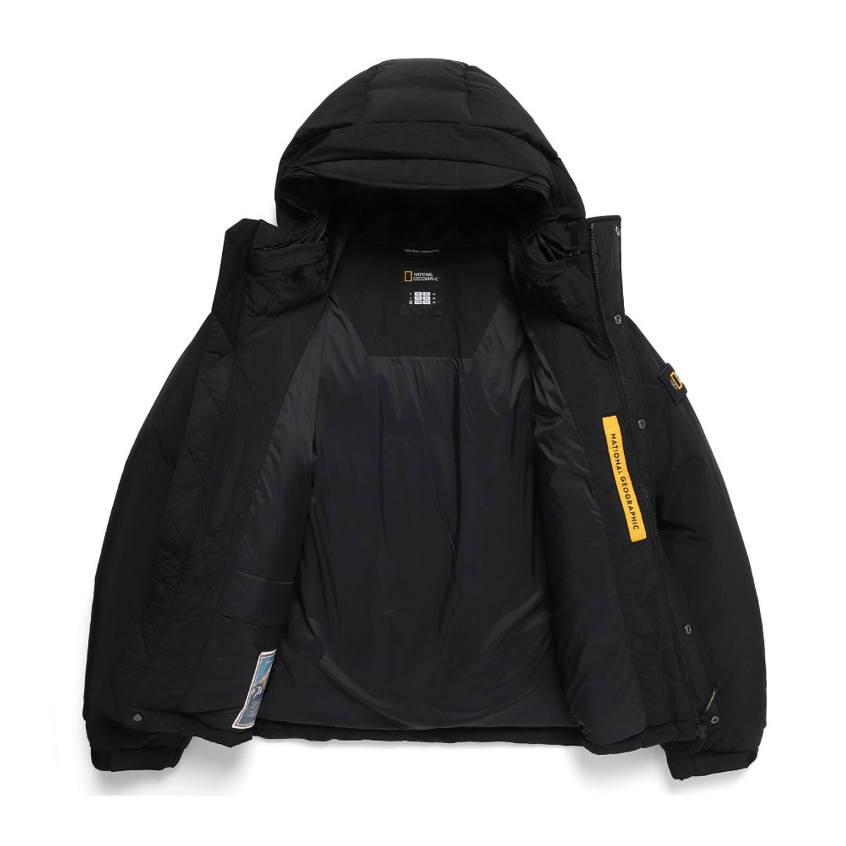 내셔널지오그래픽(NATIONALGEOGRAPHIC) N244UDW100 쿠온 아웃포켓 구스 다운 점퍼 CARBON BLACK