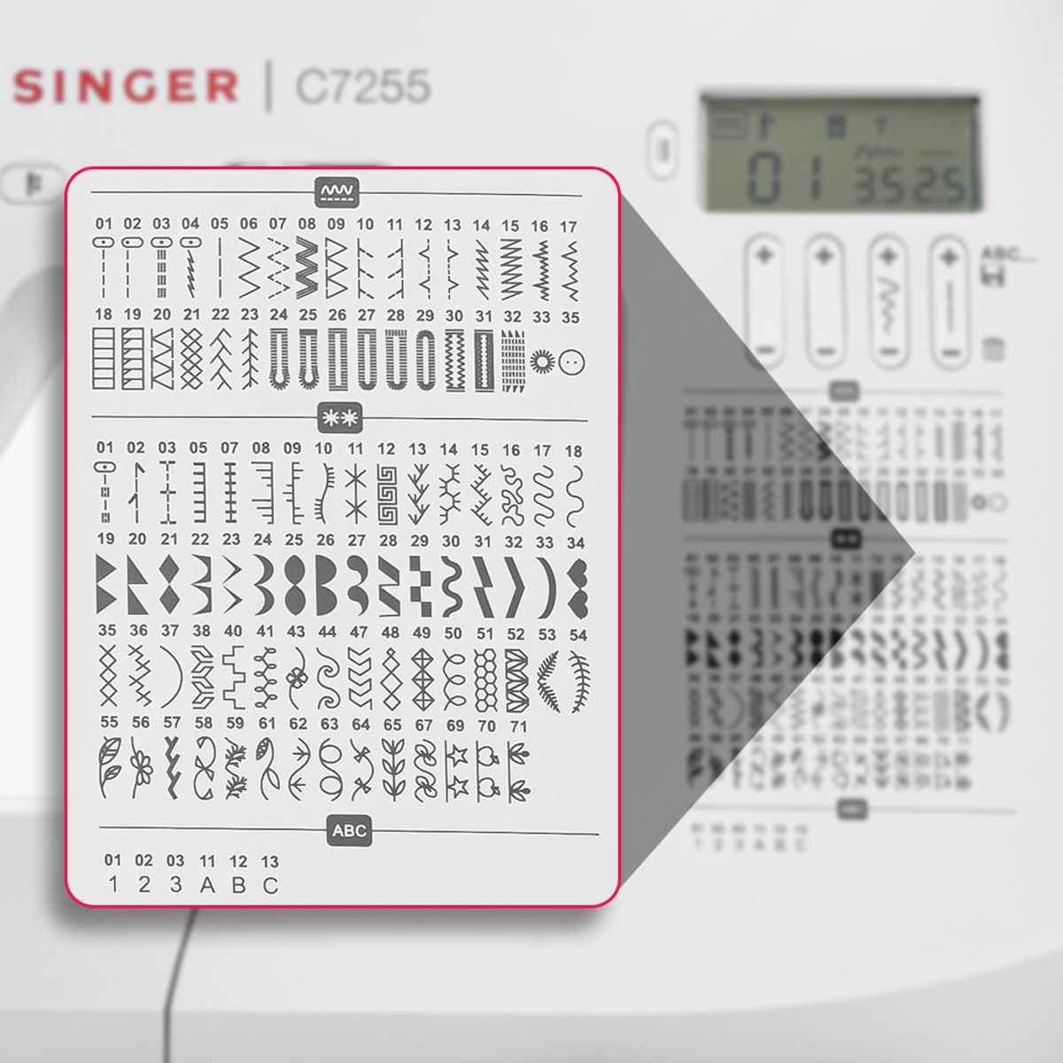 싱거(SINGER) C7255 가정용 디지털미싱