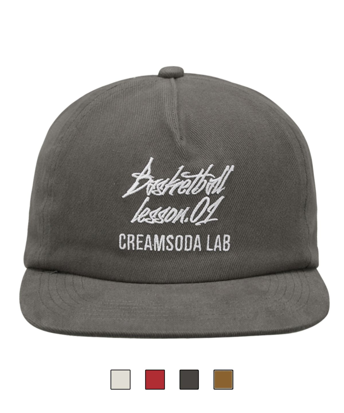 크림소다랩(CREAM SODA LAB) 쿼터 볼캡 그레이 화이트