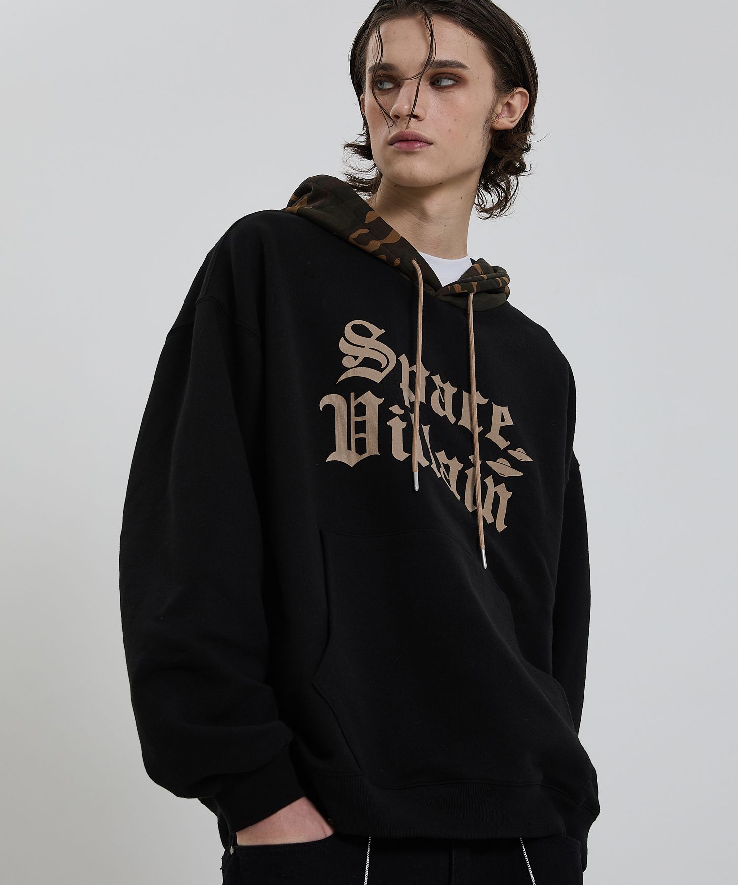 HOODHOOD ♥ Space Villain Camo Hood /追跡付 MUSINSA公式 | HOODHOOD Space Villain Camo Hood Black