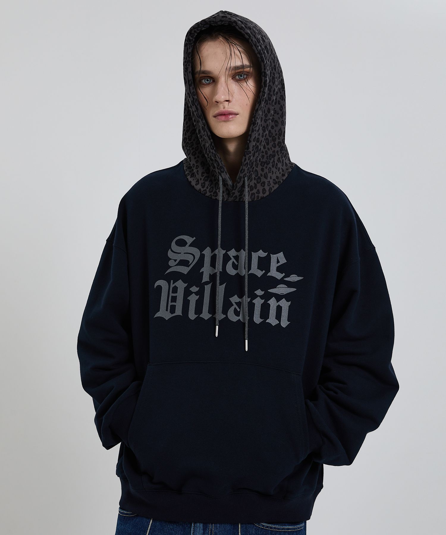 ★韓国の人気★【HOODHOOD】★Space Villain Leopard Hood.y★ MUSINSA | HOODHOOD Space Villain Leopard Hood Navy