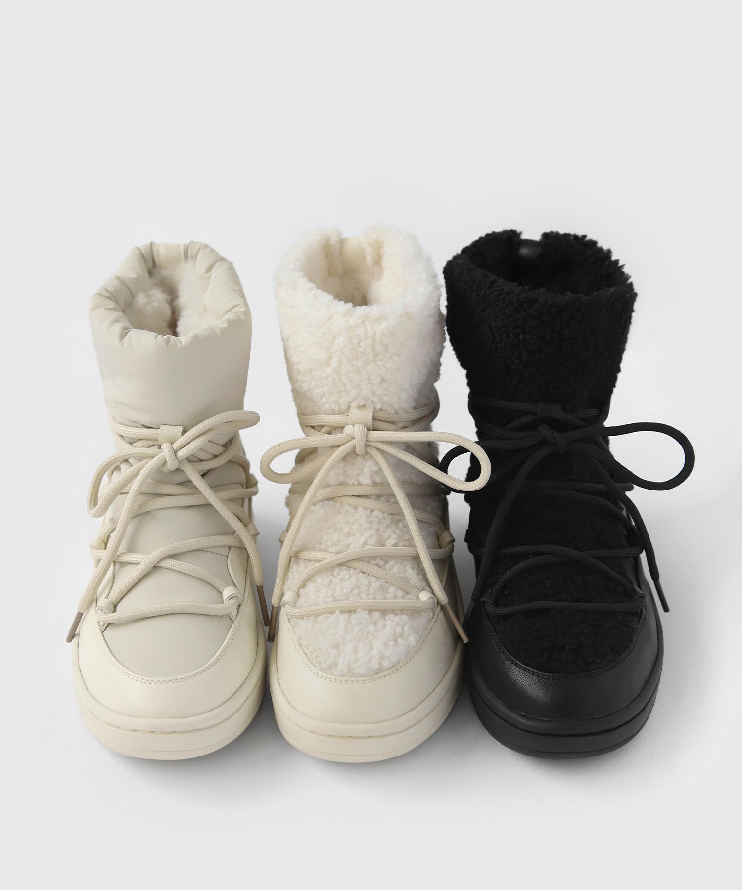 【SAPPUN】Hailey fur-lined boots ブーツ★韓国人気★ Hayley Fur Lined Boots (3cm) - SAPPUN