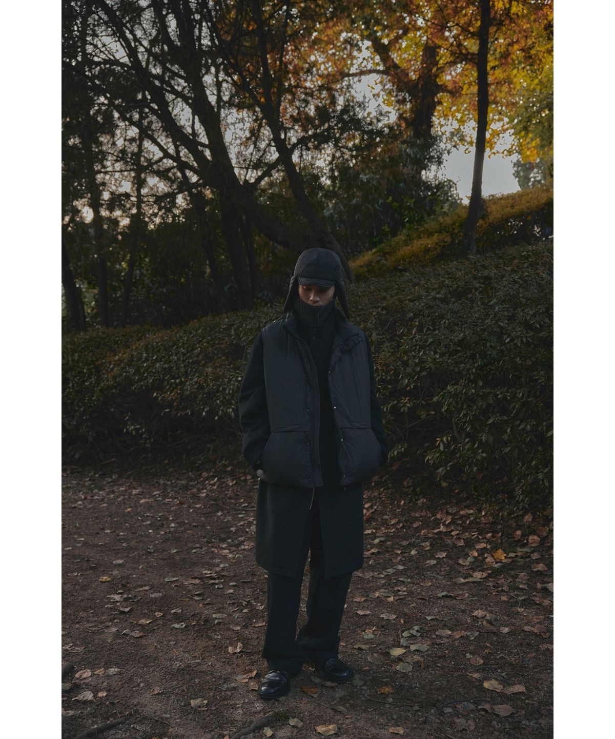 유스(YOUTH) Detachable Snap Single Down Jacket - Black