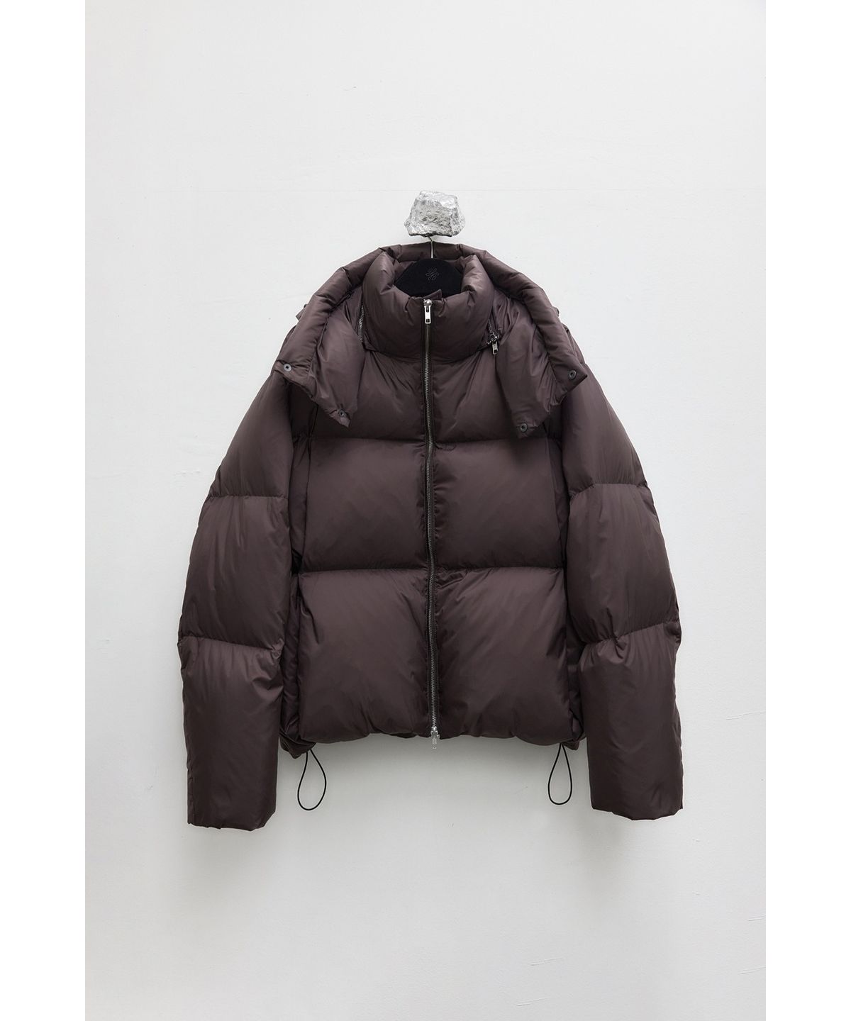 유스(YOUTH) Cropped Down Jacket - Burgundy