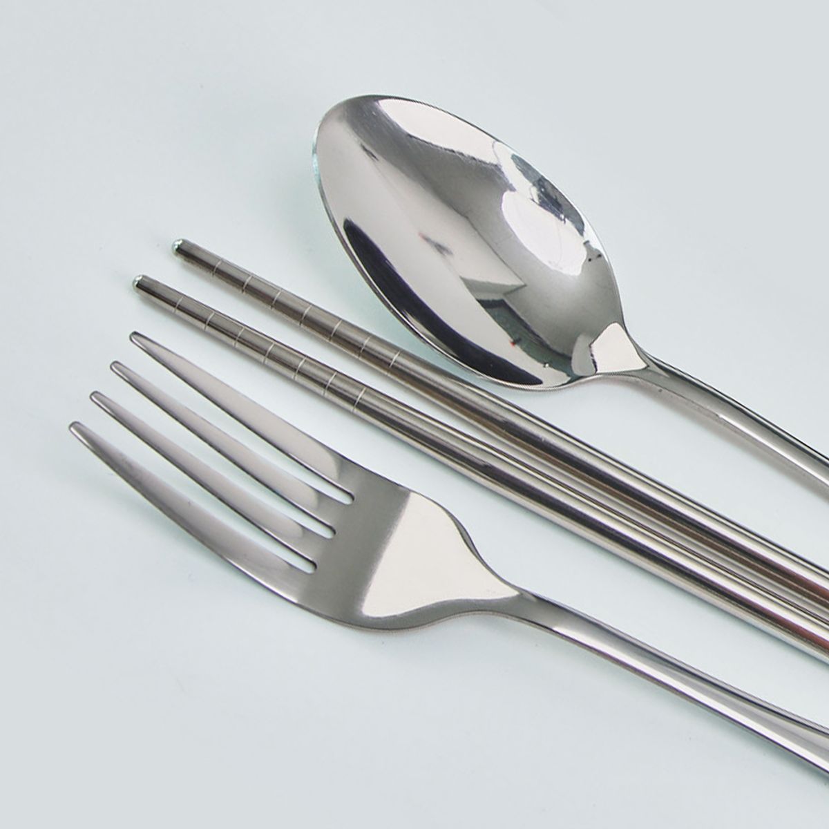 키친구(KITCHENGU) 스텐 스푼 젓가락 포크 케이스포함 3P세트