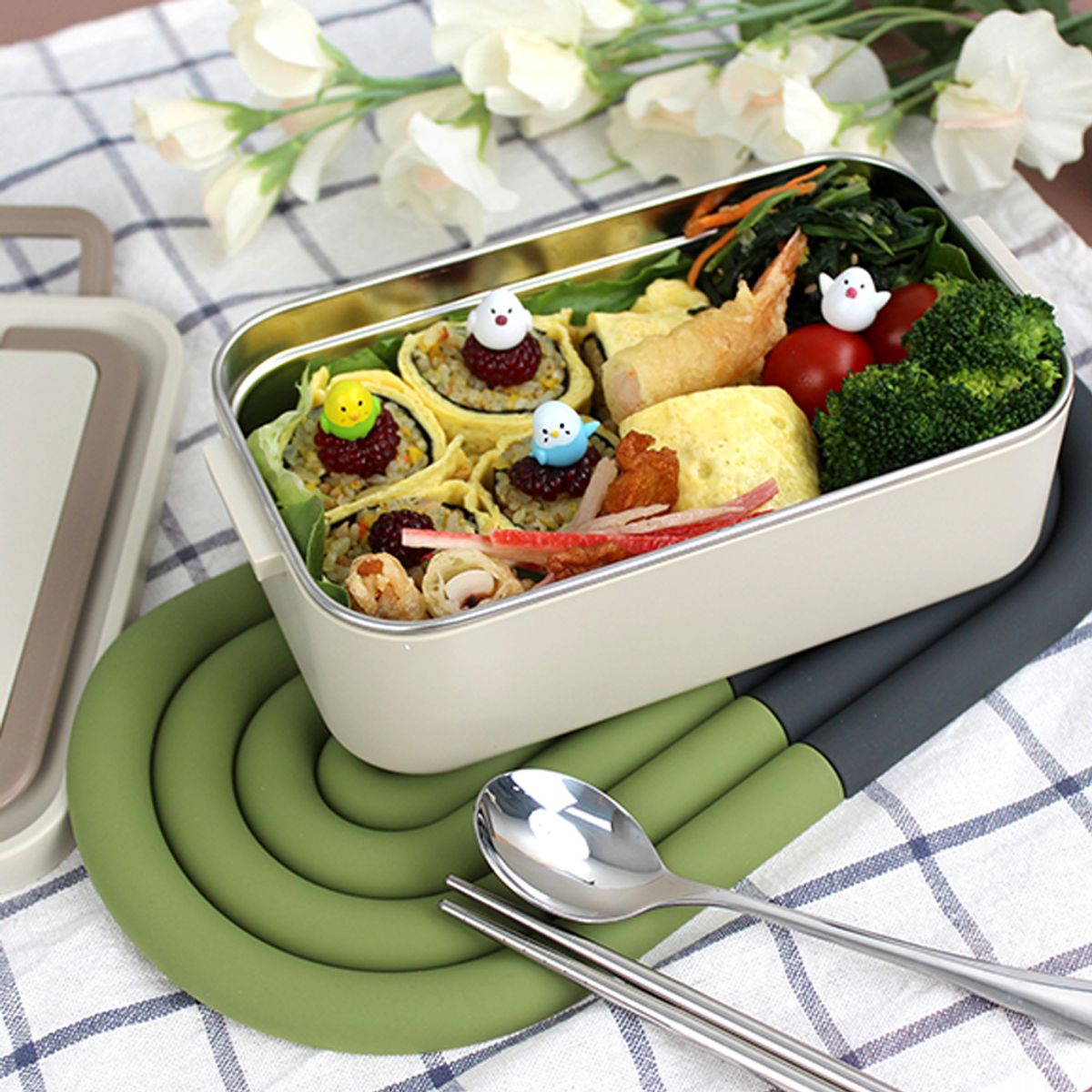 키친구(KITCHENGU) 스텐 도시락통 런치박스 손잡이1단