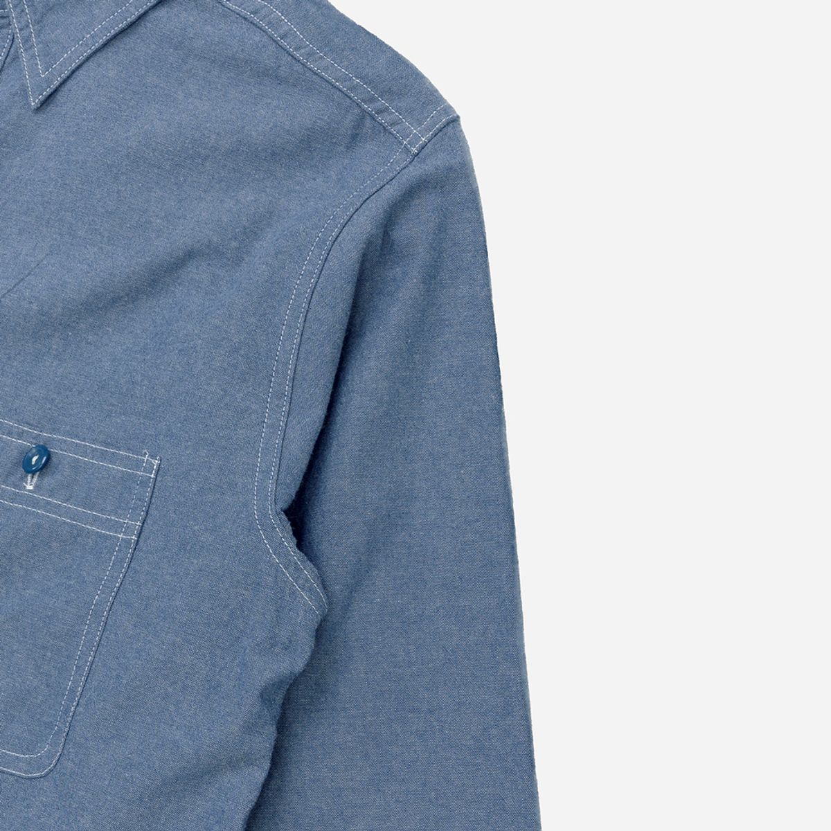 와이엠씨엘케이와이(YMCL KY) US Type Chambray Shirt (50s Model) - Blue