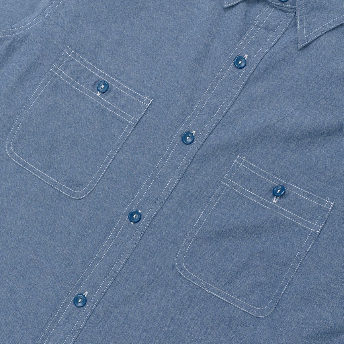 와이엠씨엘케이와이(YMCL KY) US Type Chambray Shirt (50s Model) - Blue