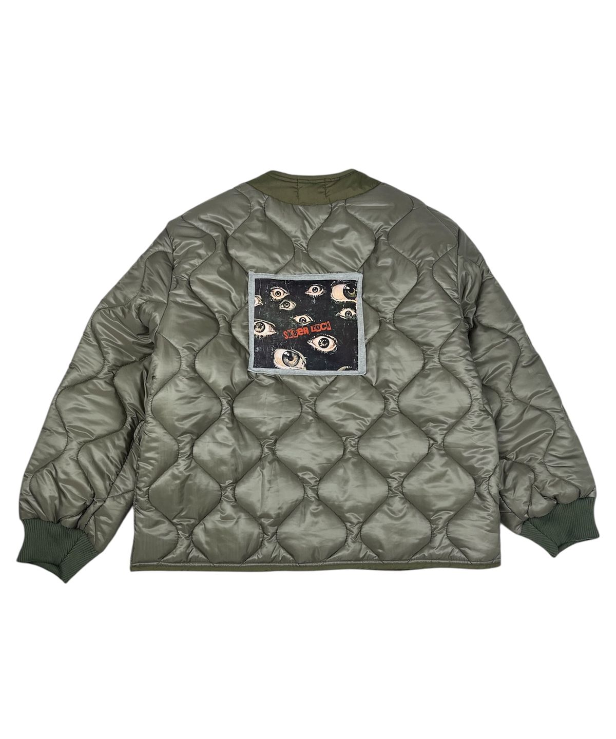 스케이터락(SK8ER ROCK) Eyes Quilting Jacket ((Khaki))