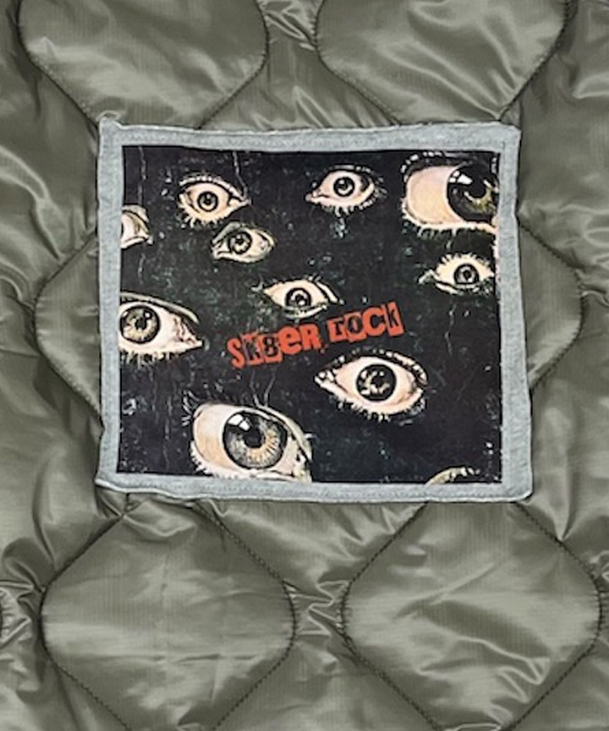 스케이터락(SK8ER ROCK) Eyes Quilting Jacket ((Khaki))