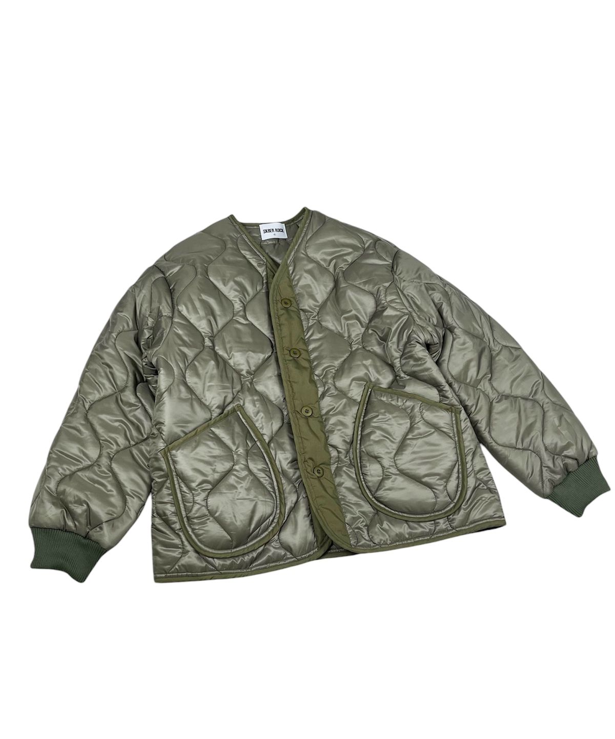스케이터락(SK8ER ROCK) Eyes Quilting Jacket ((Khaki))