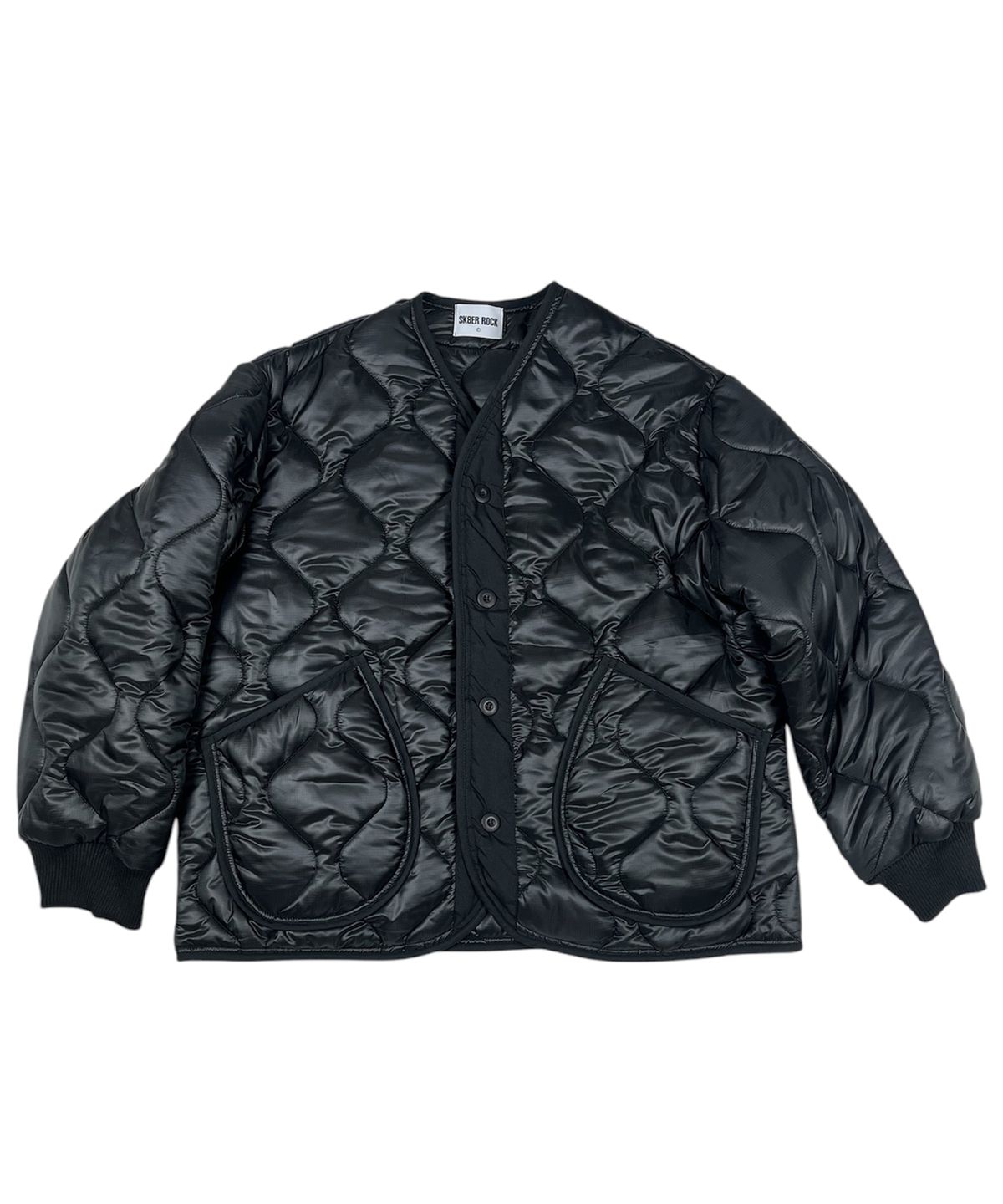 스케이터락(SK8ER ROCK) Eyes Quilting Jacket ((Black))