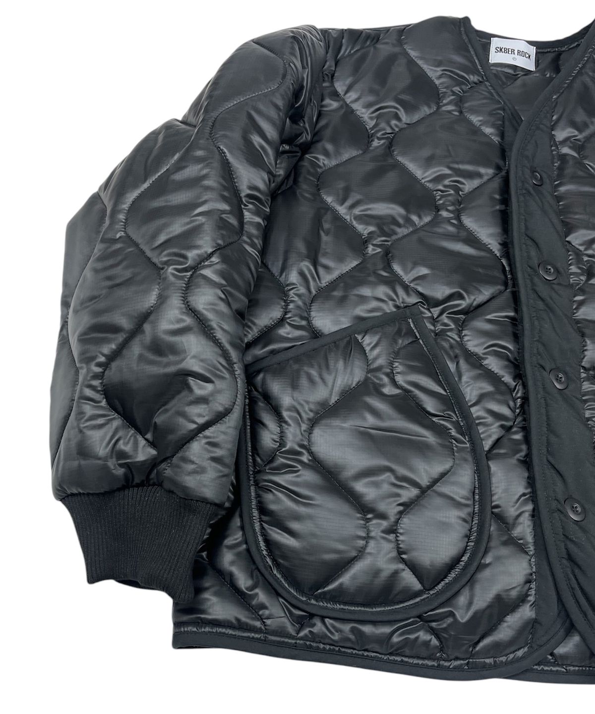스케이터락(SK8ER ROCK) Eyes Quilting Jacket ((Black))