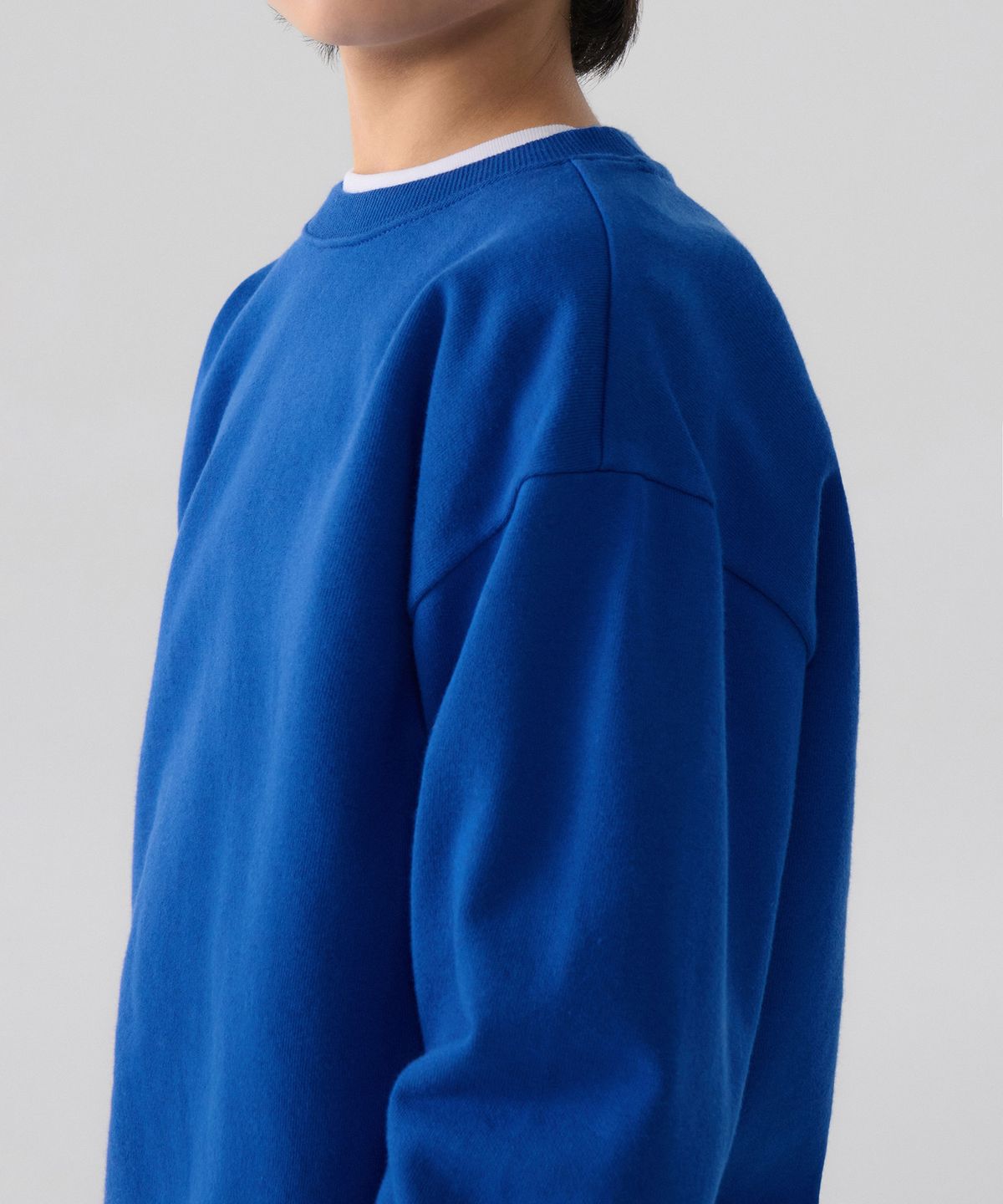 무신사 스탠다드 키즈(MUSINSA STANDARD KIDS) 오버사이즈 스웨트셔츠 [블루]