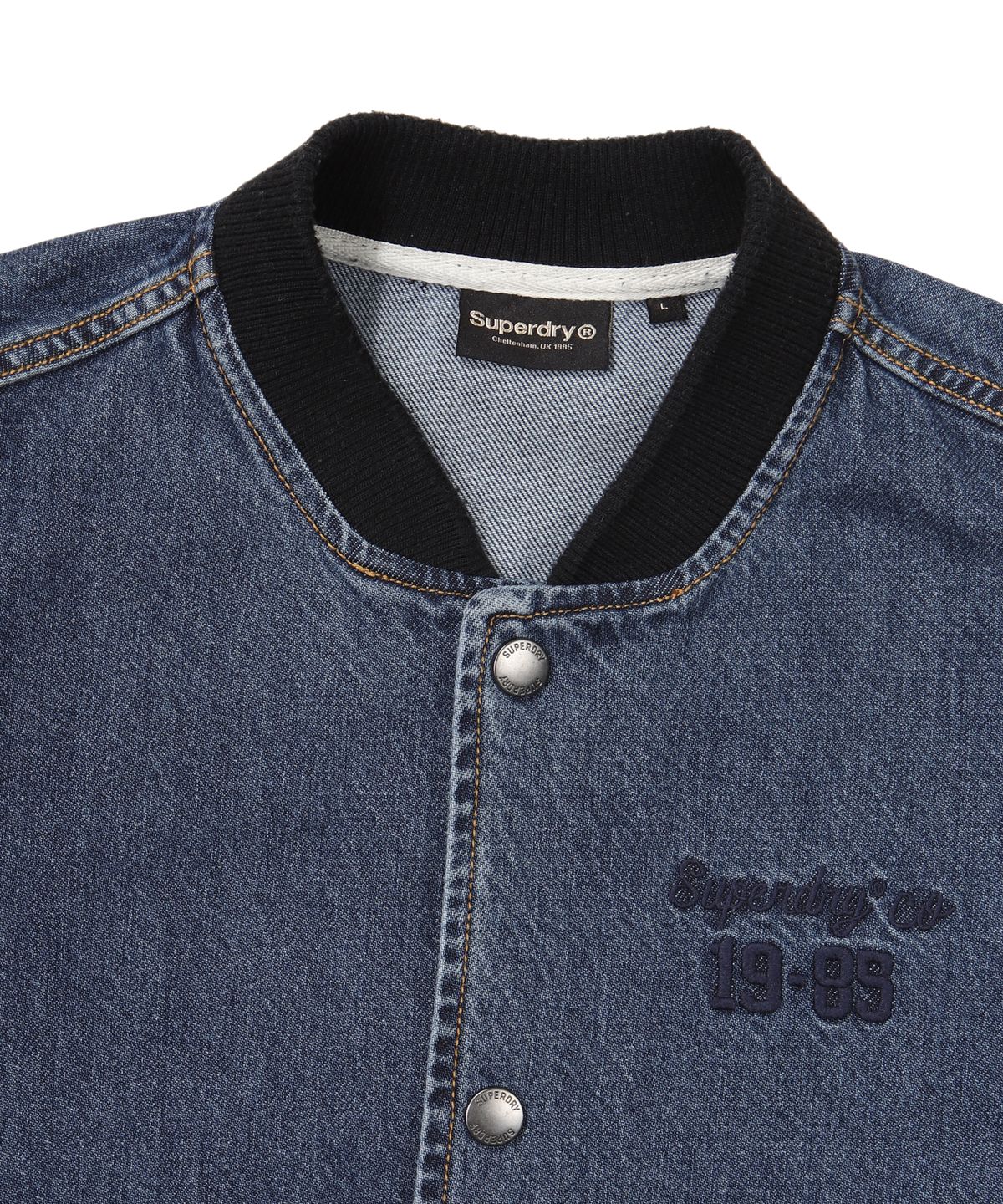 슈퍼드라이(SUPERDRY) 타이거 베이스볼 데님 자켓 인디고