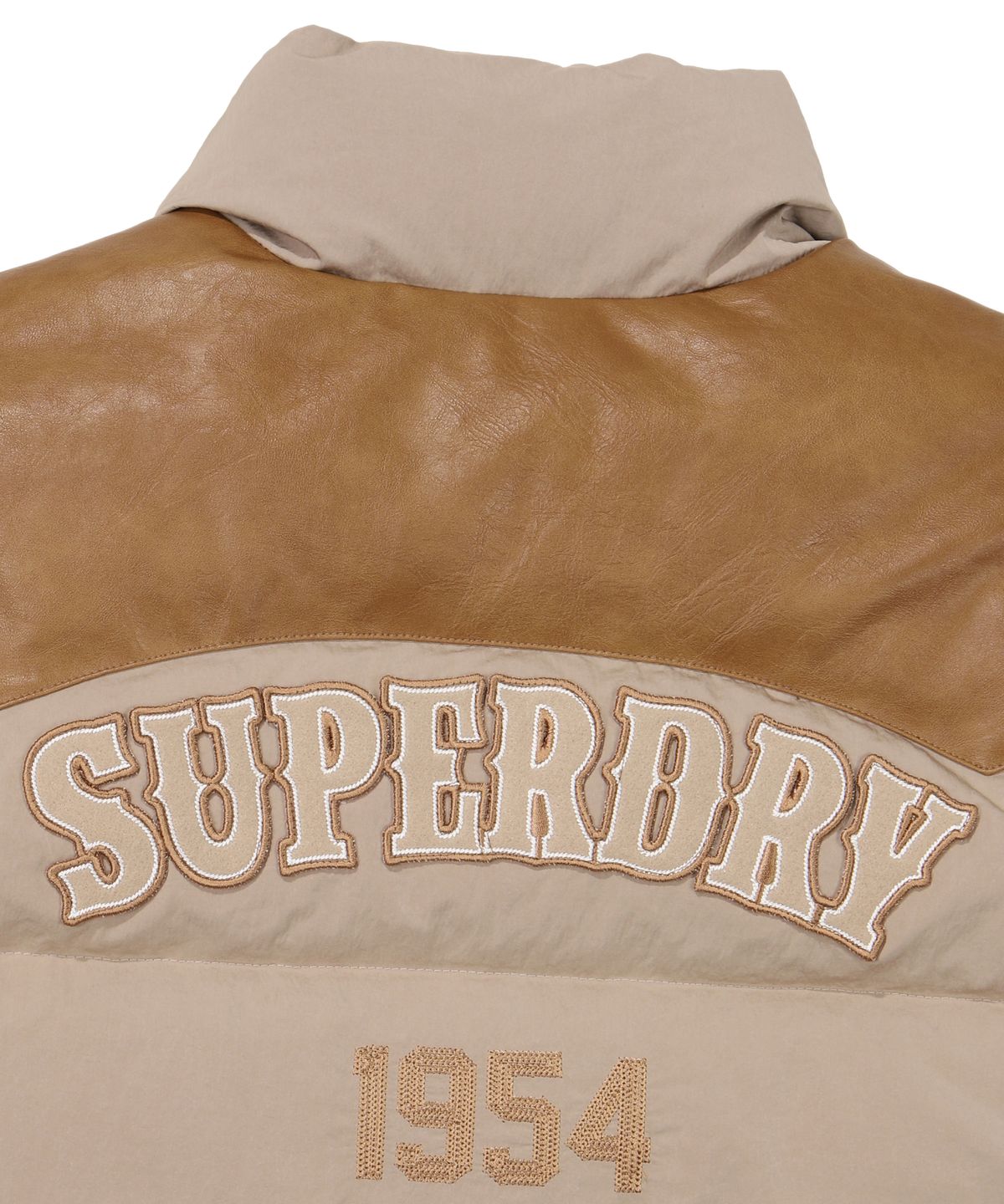 슈퍼드라이(SUPERDRY) 웨스턴 디터쳐블 덕 다운 패딩 베이지