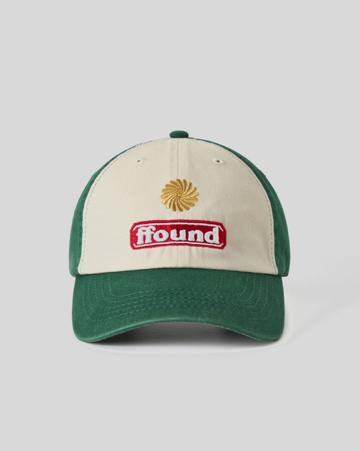 휴먼앤캣(HUMAN N CAT) 파운드3 패널 워시드 볼캡 [그린/아이보리]