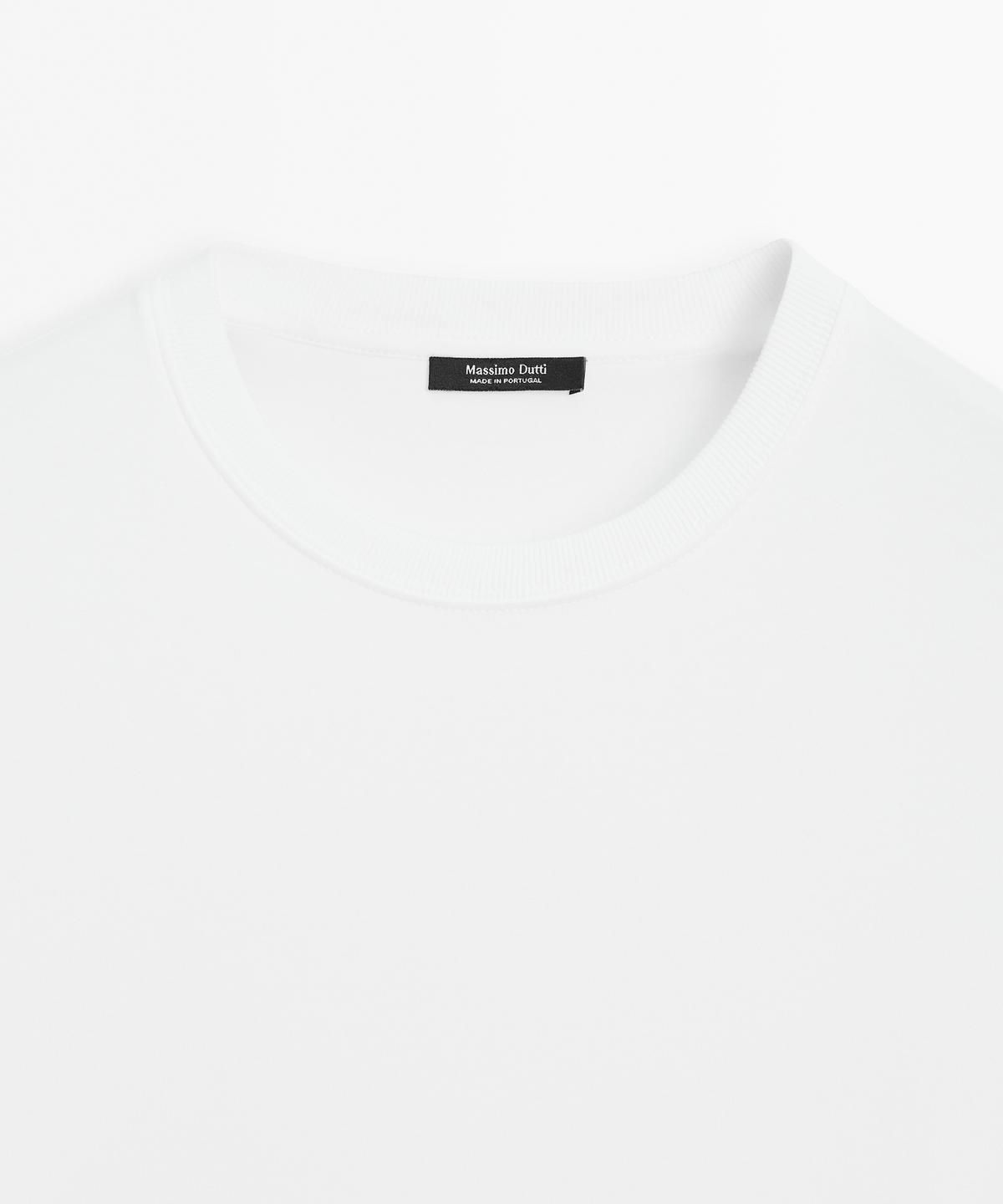 마시모두띠(MASSIMO DUTTI) 100% 코튼 인터로크 긴팔 티셔츠