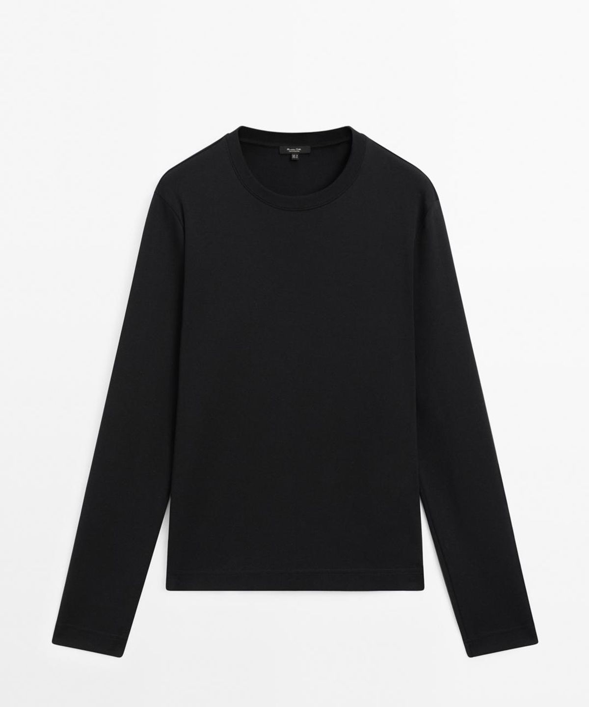 마시모두띠(MASSIMO DUTTI) 100% 코튼 인터로크 긴팔 티셔츠