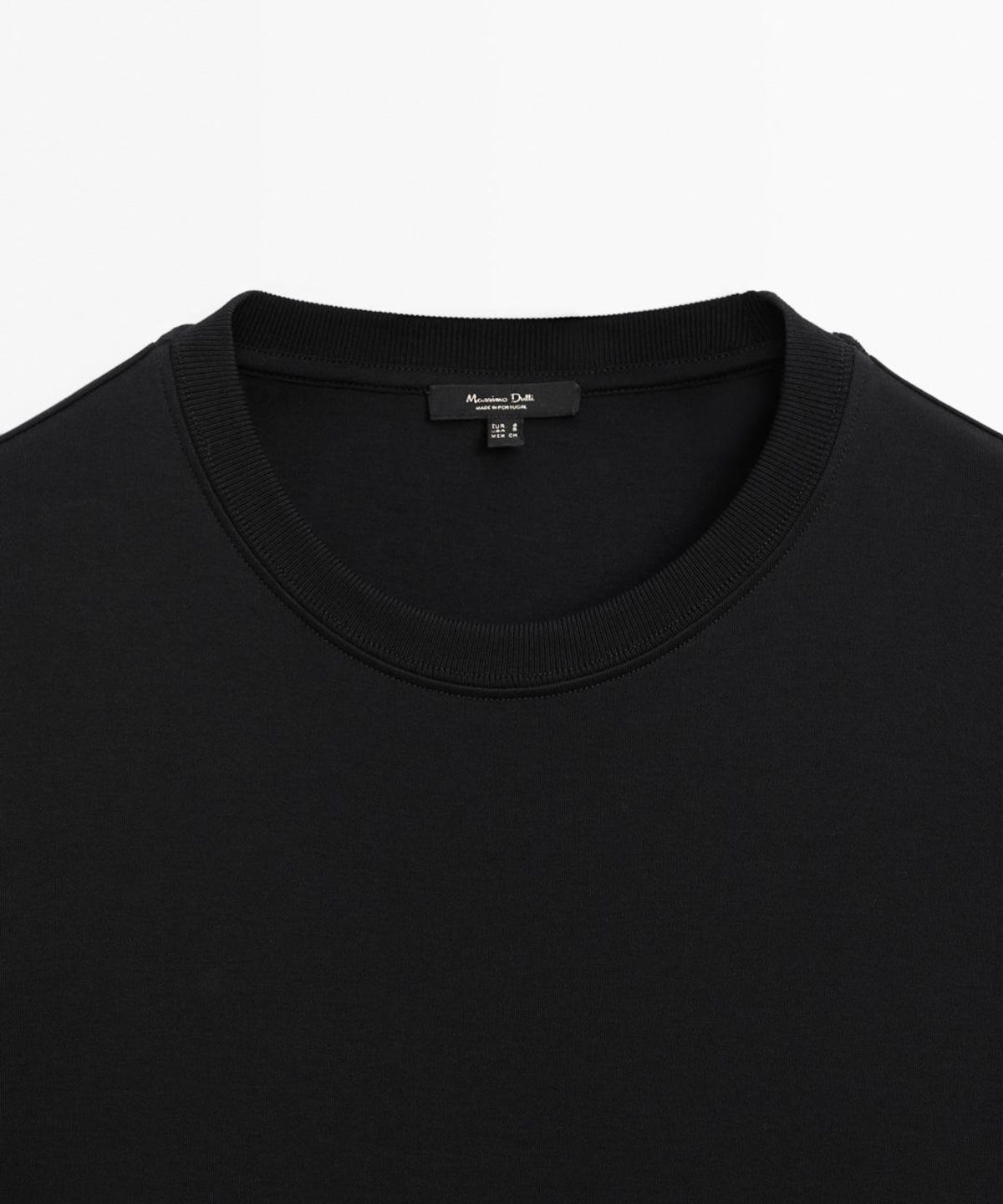 마시모두띠(MASSIMO DUTTI) 100% 코튼 인터로크 긴팔 티셔츠