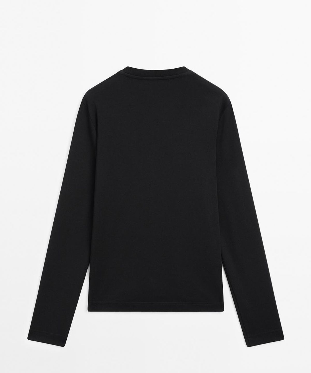 마시모두띠(MASSIMO DUTTI) 100% 코튼 인터로크 긴팔 티셔츠