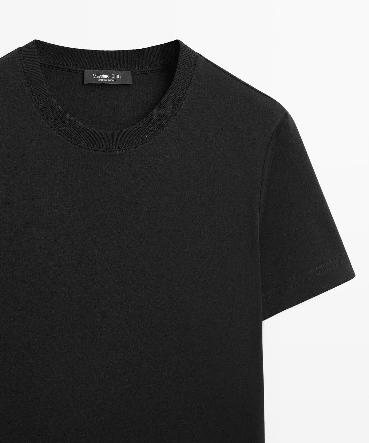 마시모두띠(MASSIMO DUTTI) 인터록 반팔 티셔츠