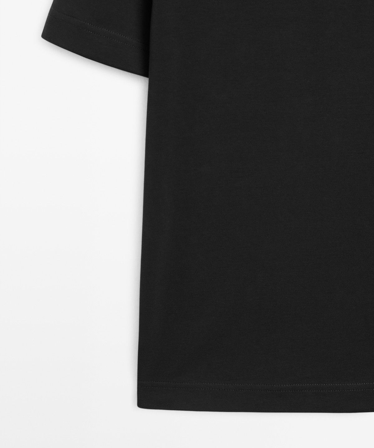 마시모두띠(MASSIMO DUTTI) 인터록 반팔 티셔츠