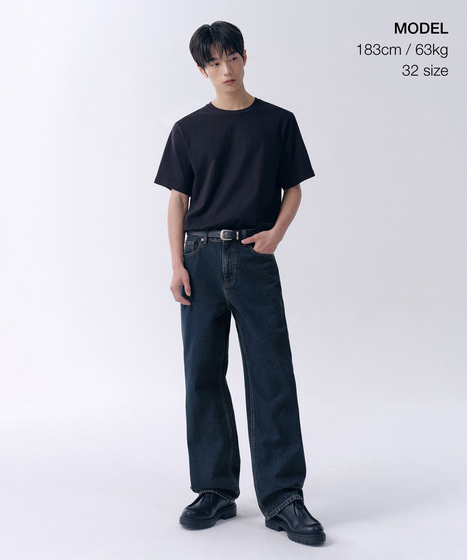 MUSINSA | MUSINSA STANDARD Wide Denim Pants [Dark Blue]