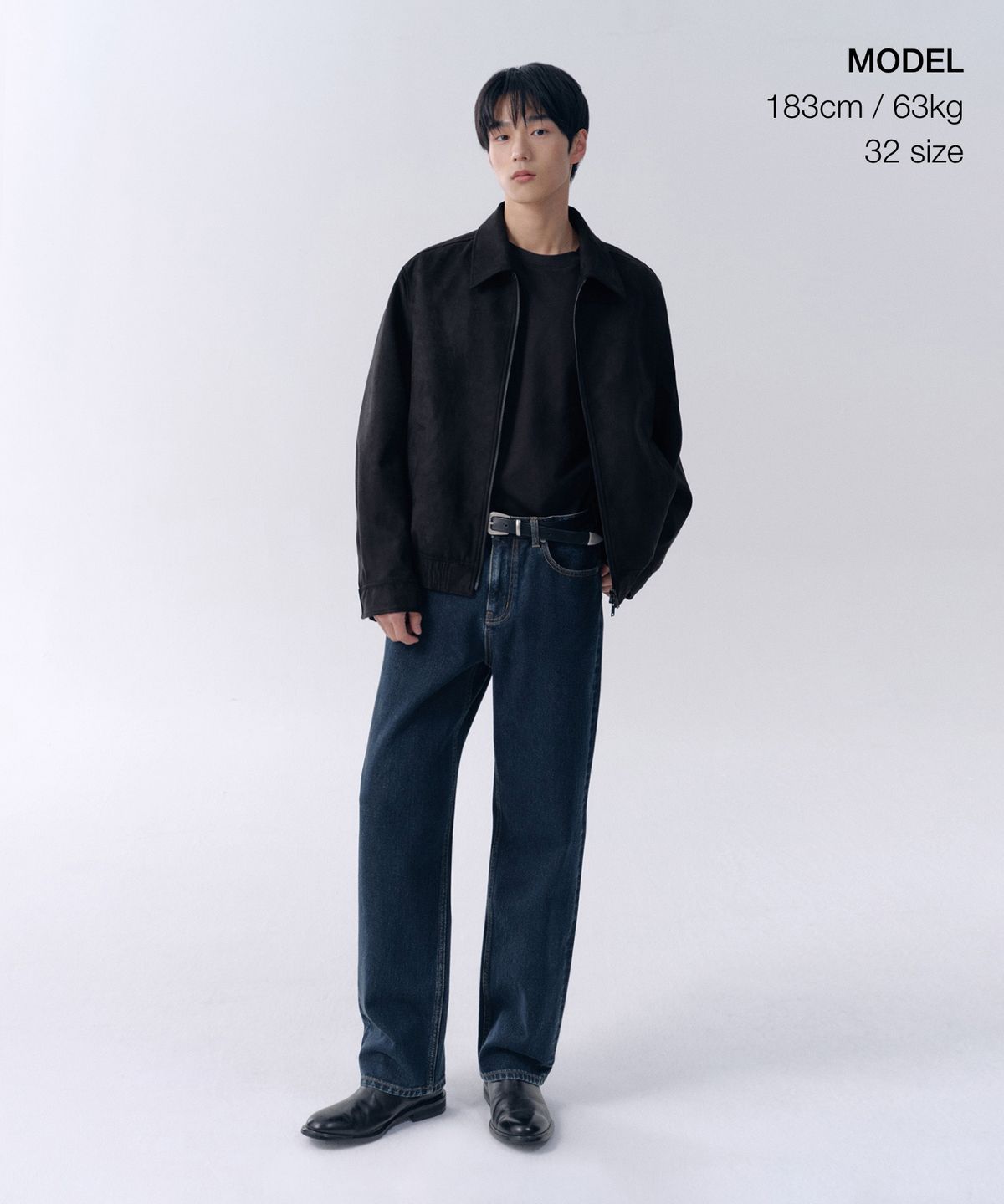 무신사 스탠다드(MUSINSA STANDARD) 레귤러 핏 데님 팬츠 [다크 블루]