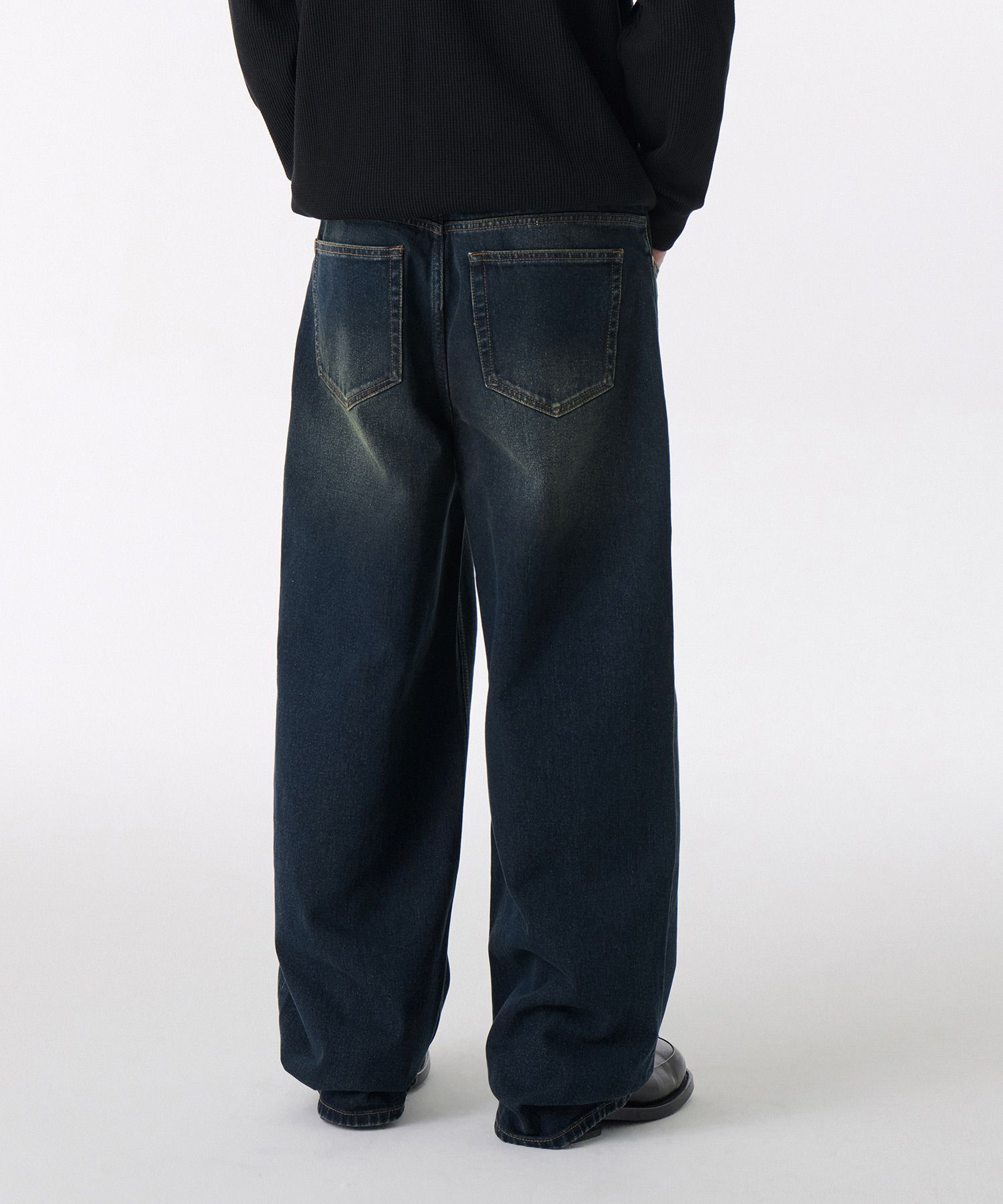 ★MUSINSA STANDARD★ Big Wide Denim Pants Dark Blue MMDNP520 MUSINSA | MUSINSA STANDARD Big Wide Denim Pants [Deep Indigo]