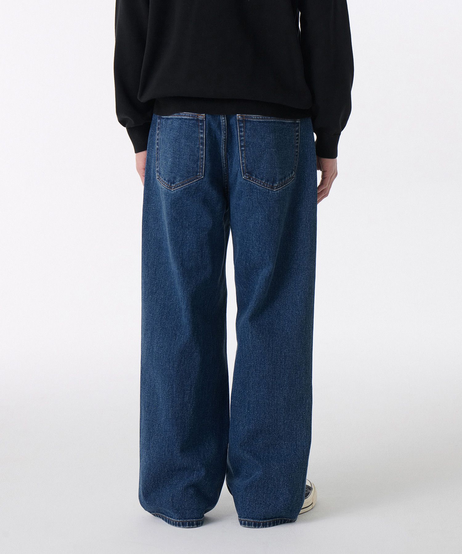 MUSINSA | MUSINSA STANDARD Big Wide Denim Pants [Medium Indigo]
