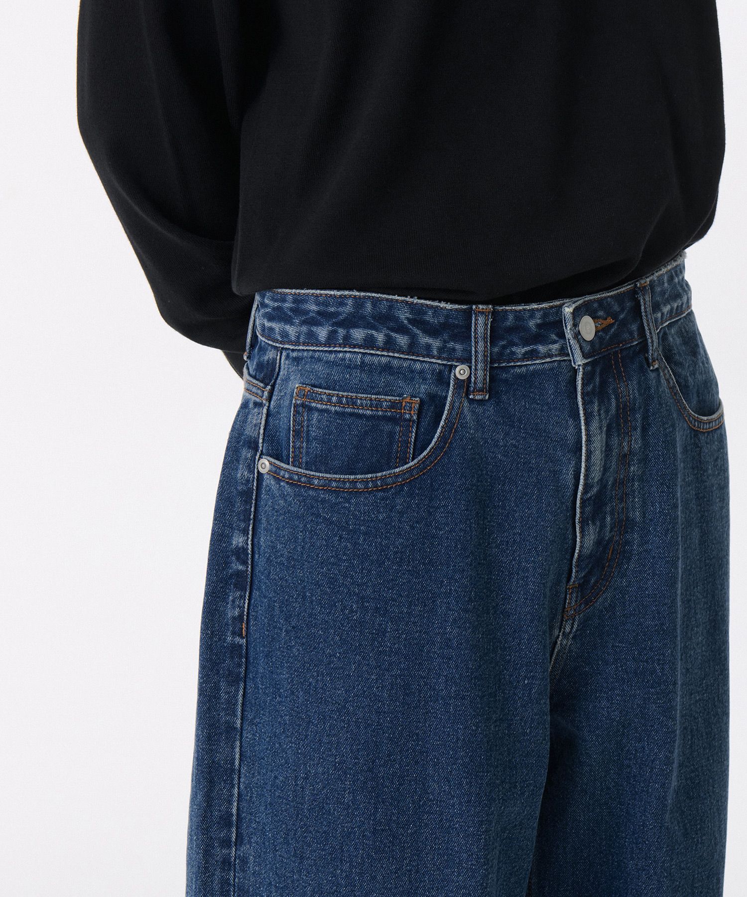 MUSINSA | MUSINSA STANDARD Big Wide Denim Pants [Medium Indigo]