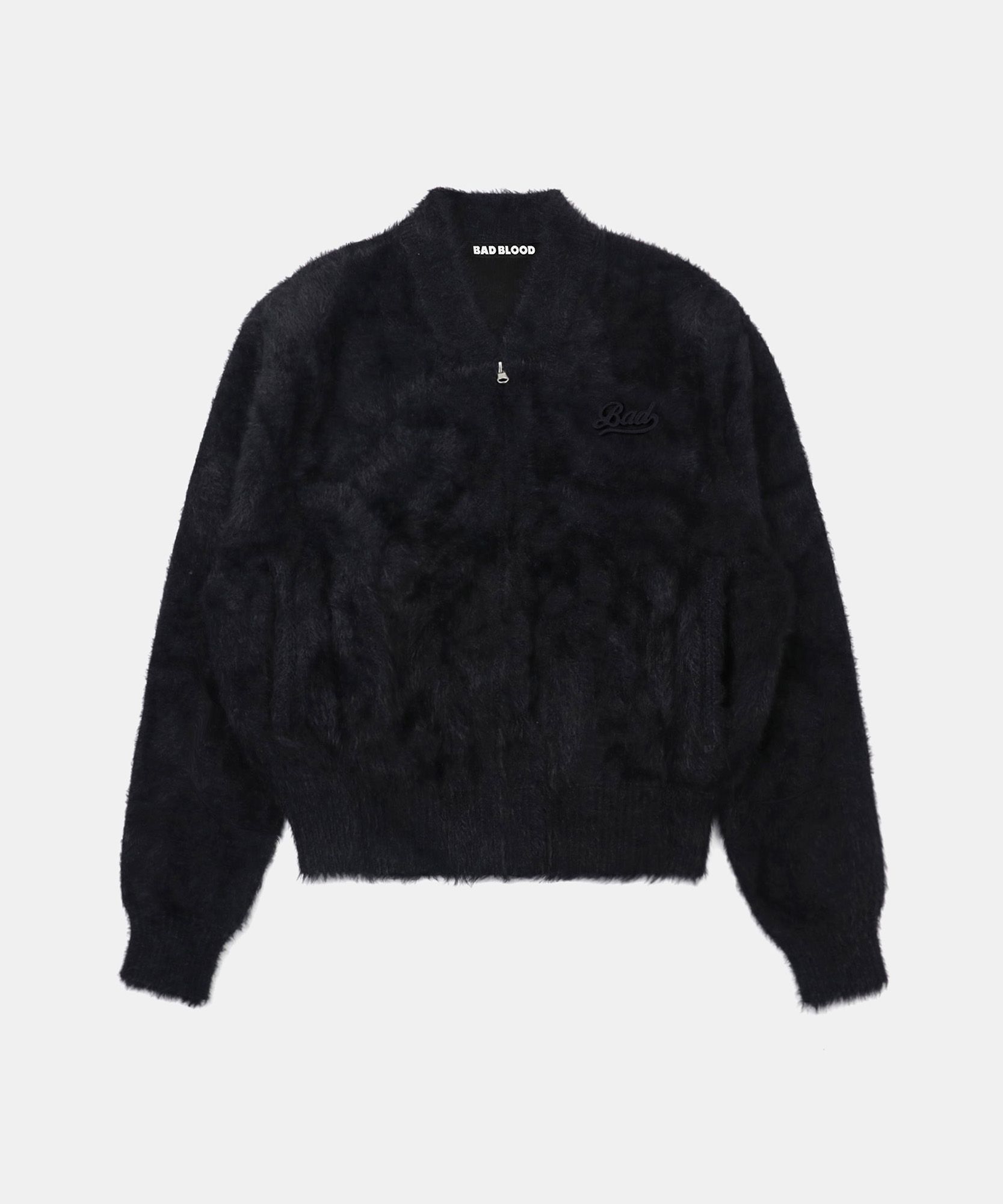 BADBLOOD★韓国大人気 BS Mohair Zip-UP Jacket MUSINSA | BADBLOOD BS Mohair Zip-Up Jacket - Black