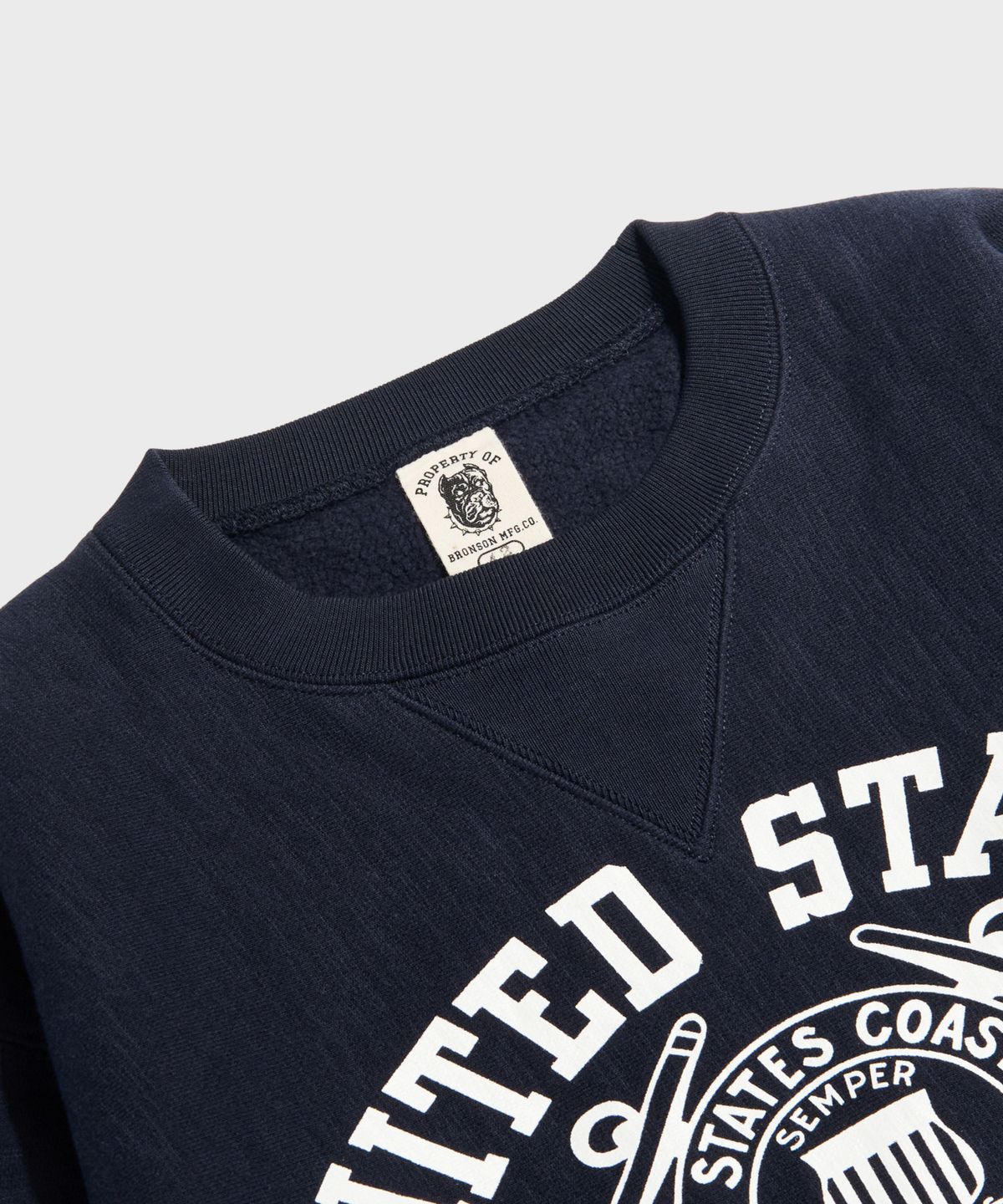 브론슨(BRONSON) 21 oz USCG Reverse Weave Sweatshirt Navy