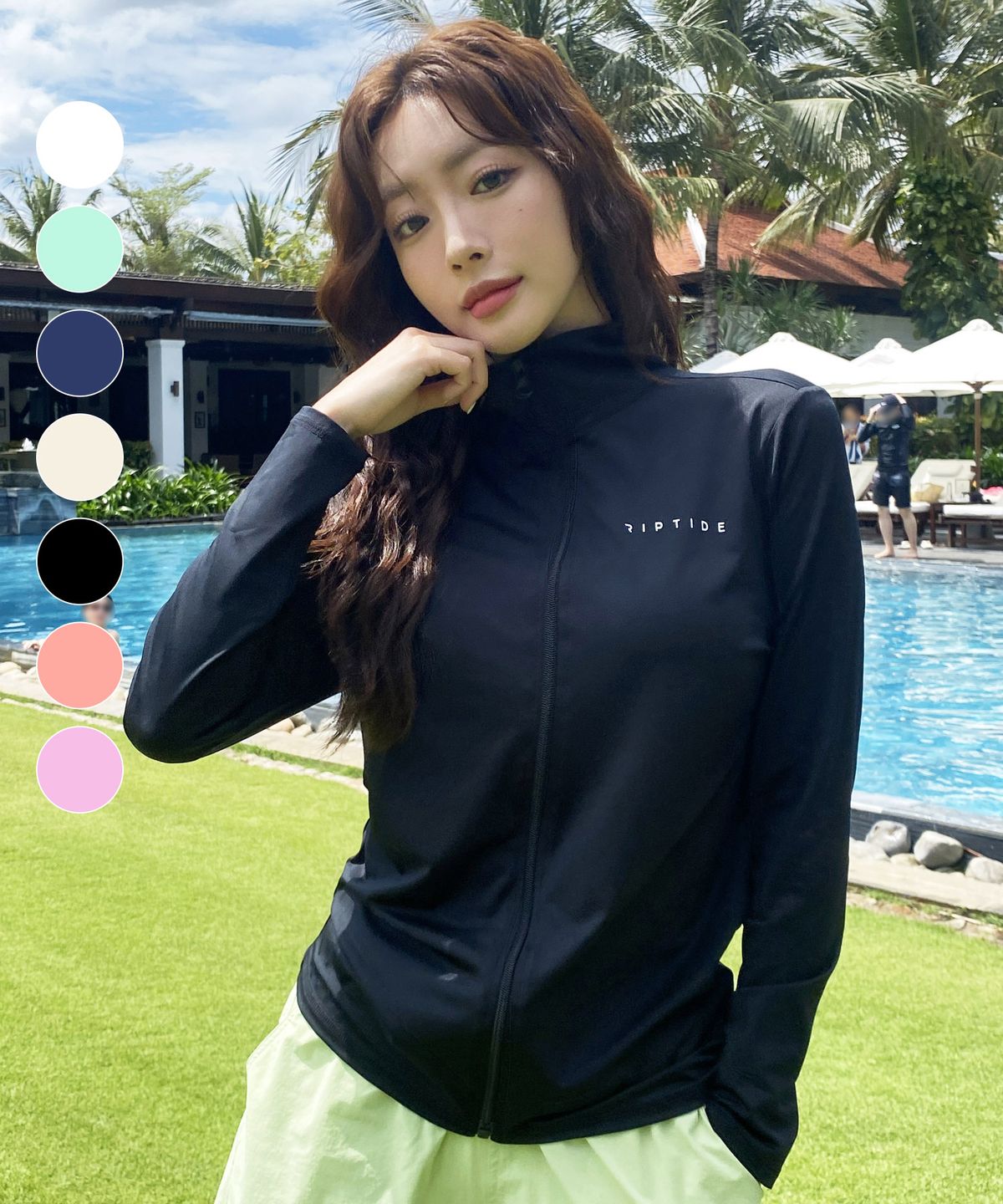 헤링본(HERRINGBONE) 원더 여성 멀티 액티브 래쉬가드 집업 (9color) / RC903W
