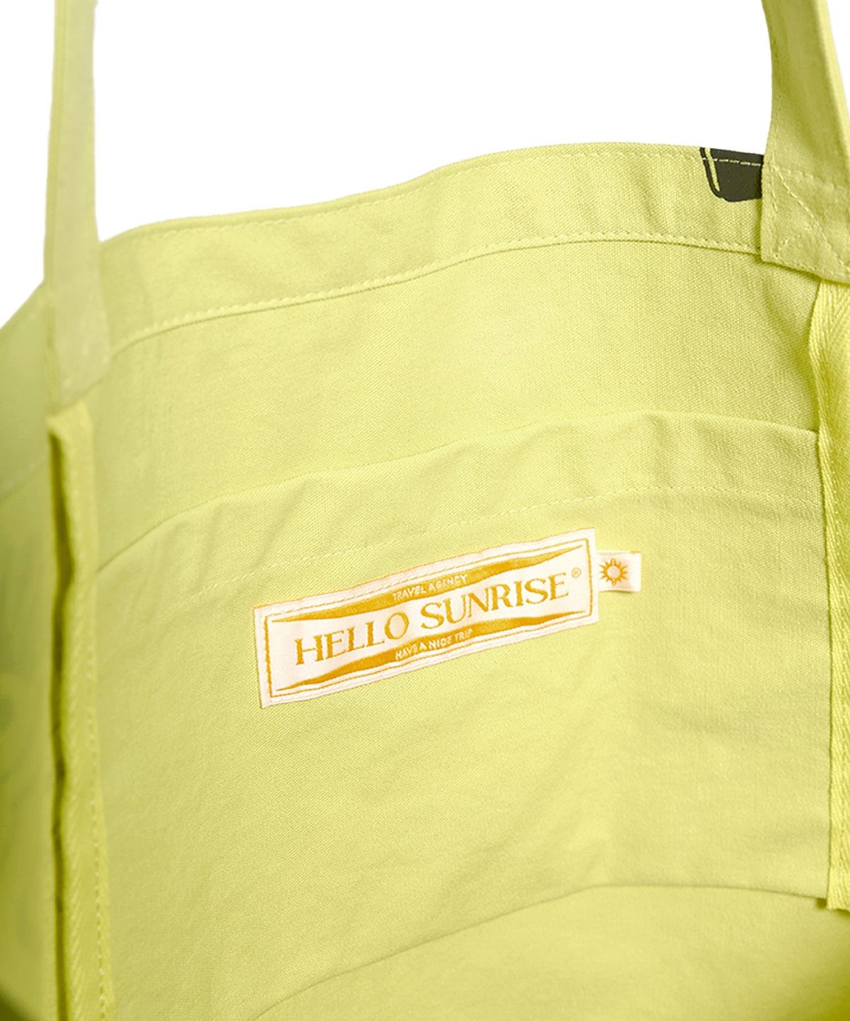 헬로 선라이즈(HELLO SUNRISE) HS Graphic Cotton Bag_Lime