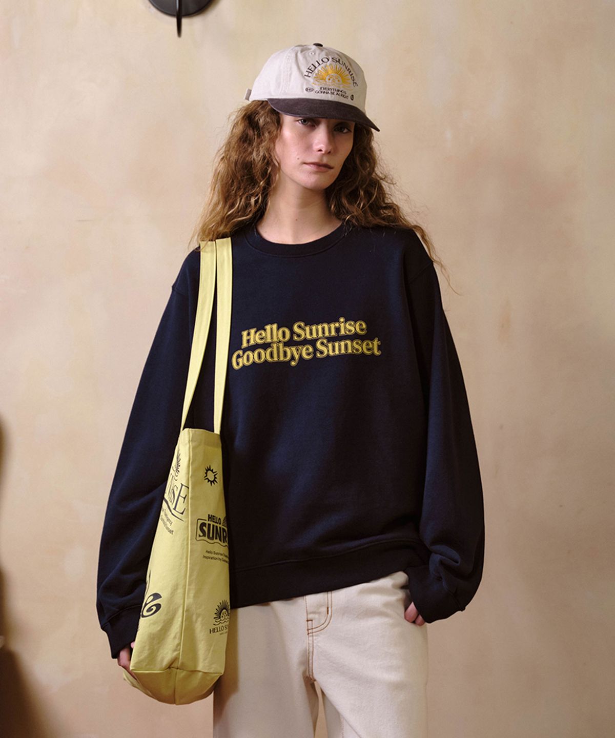 헬로 선라이즈(HELLO SUNRISE) HS Graphic Cotton Bag_Lime