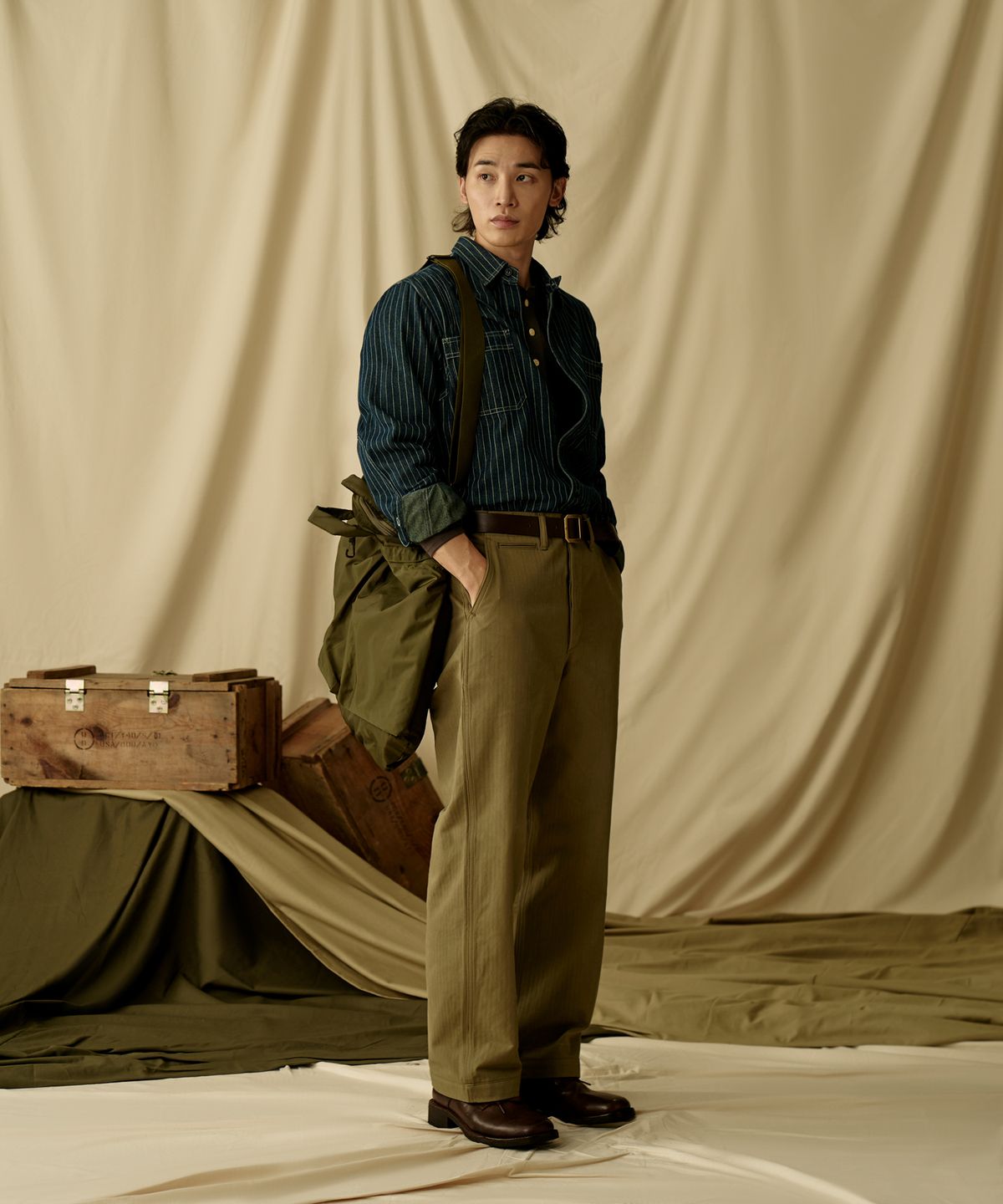 브론슨(BRONSON) 9 oz Wabash Vent Hole Work Shirt