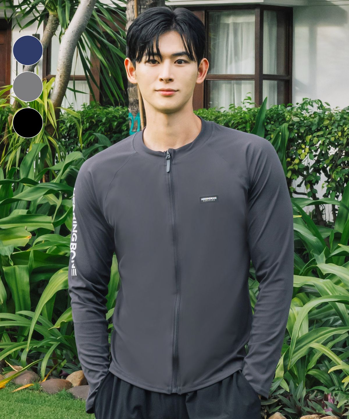 헤링본(HERRINGBONE) 하이브 남자 액티비티 래쉬가드 집업 (3color) / RF338M