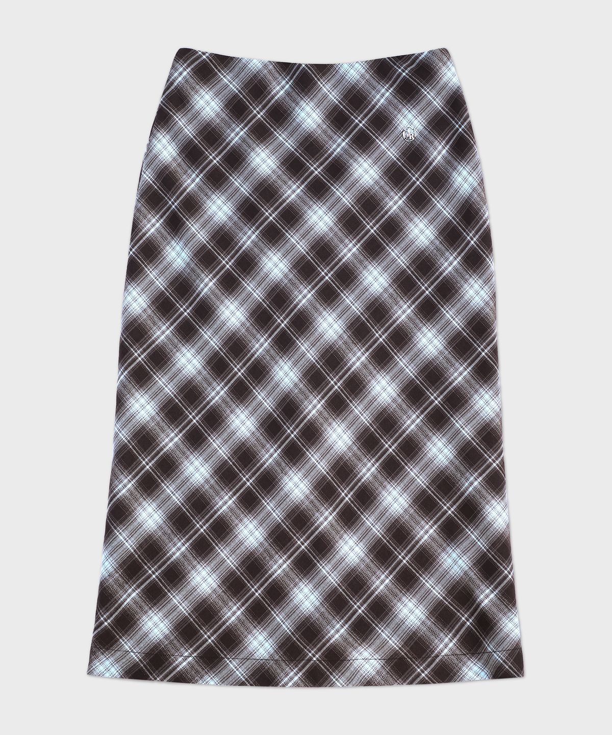 고코리(GOCORI) Mint Choco Check Midi Skirt 체크 스커트