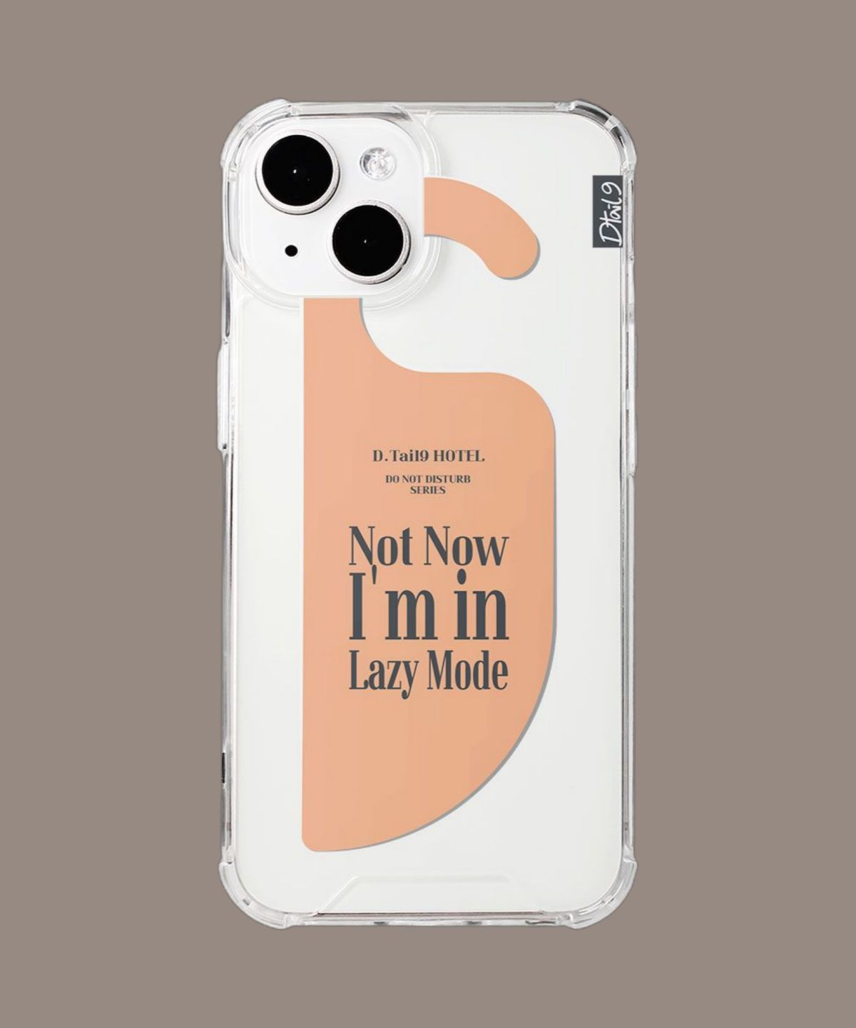 디테일나인(DTAIL9) 아이폰 케이스 [Door Sign] ver.8 Not Now, Im in Lazy Mode