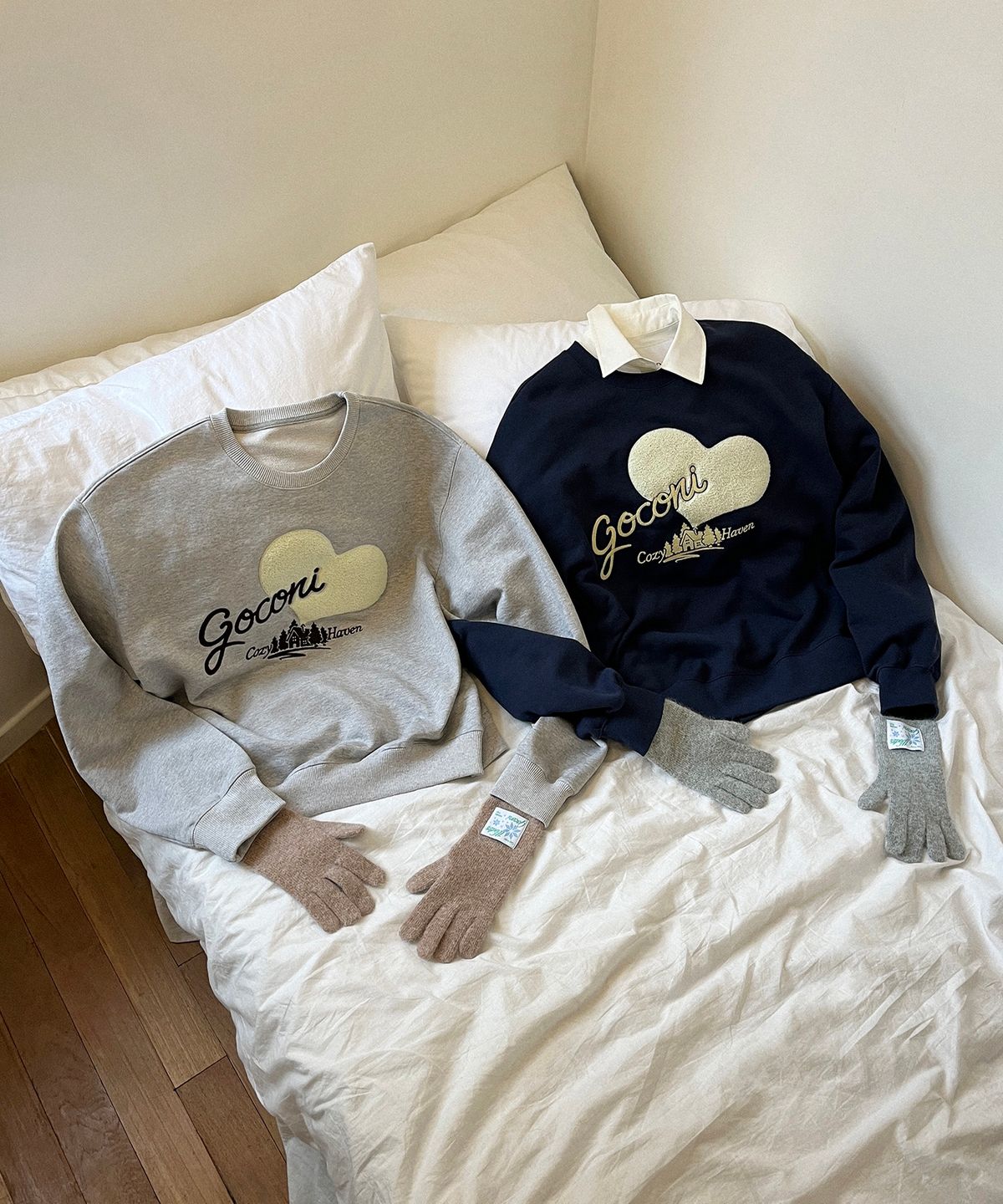 고코리(GOCORI) Cozy Haven Sweat Shirts - Melange Gray 스웻셔츠 맨투맨