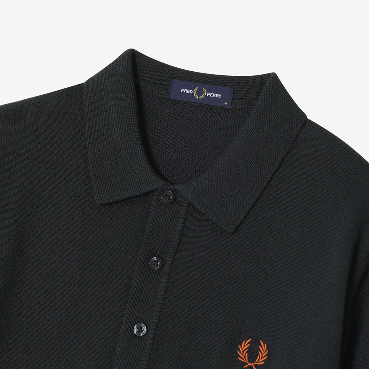 프레드페리(FRED PERRY) [Sharp] 롱 슬리브 클래식 니트 셔츠 - 나이트그린 AFPM2434535-T61