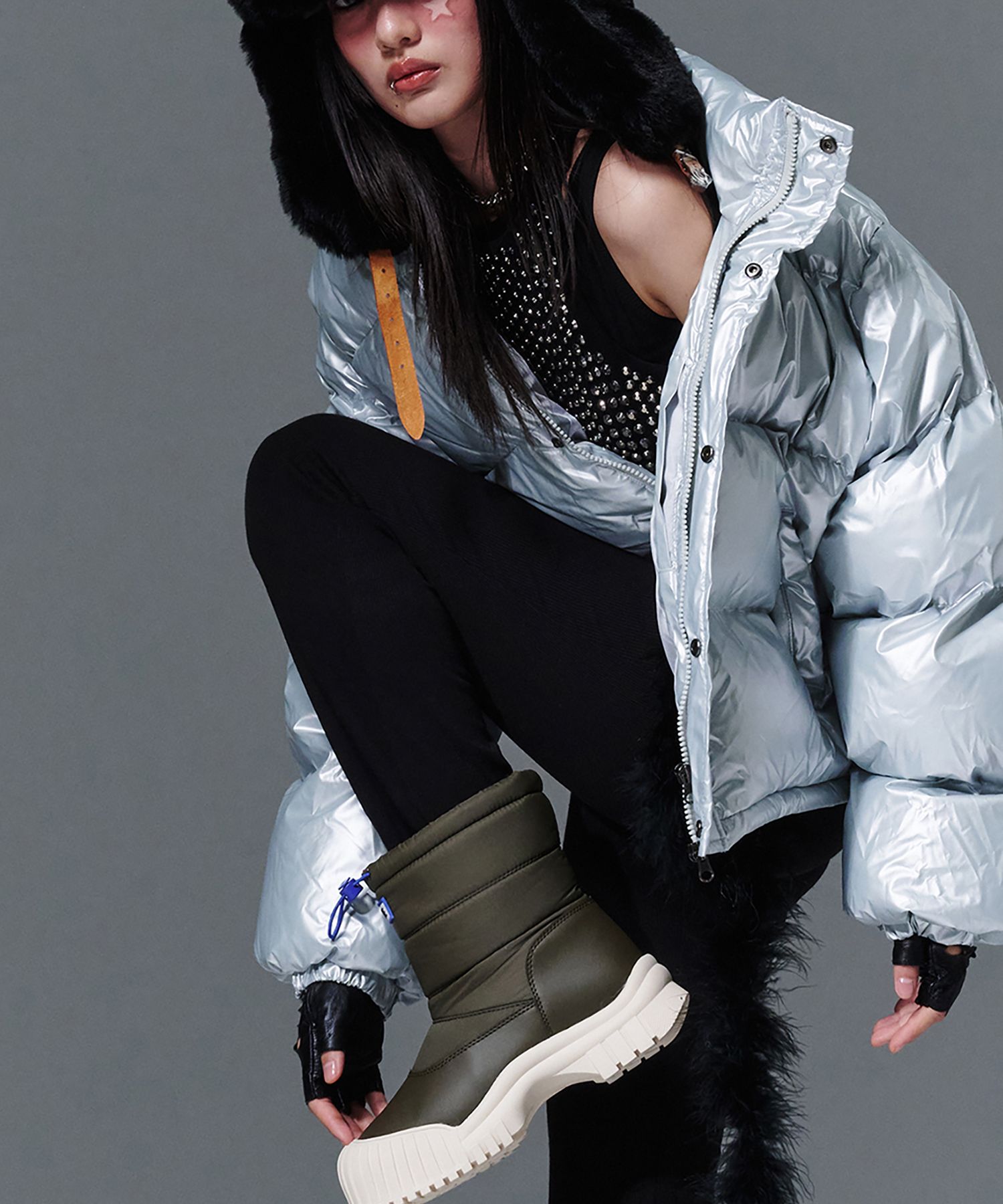 MUSINSA公式 | NSWE LUND ダウンミドルブーツ7CM-NSW606 (4カラー)