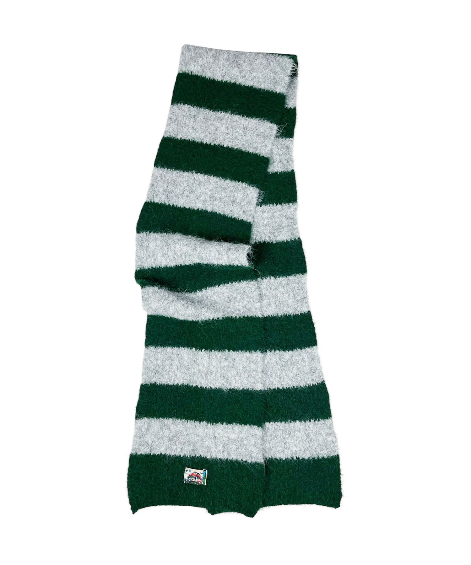 マフラー・ストール SK8ER ROCK Hairy Stripe Knit Muffler green MUSINSA | SK8ER ROCK Hairy Stripe Knit Muffler ((green))