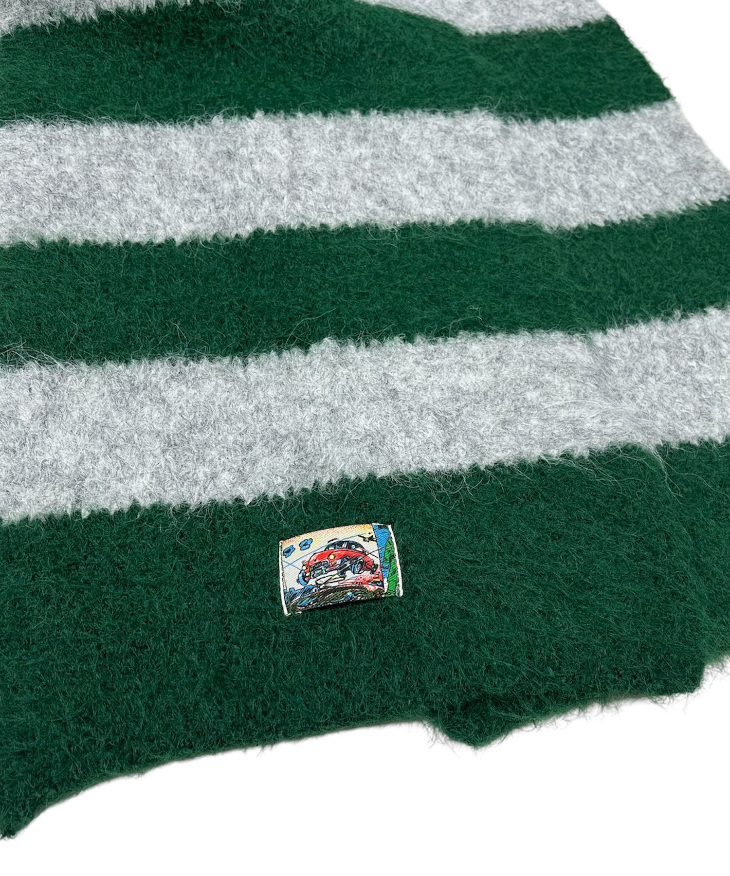 マフラー・ストール SK8ER ROCK Hairy Stripe Knit Muffler green MUSINSA | SK8ER ROCK Hairy Stripe Knit Muffler ((green))